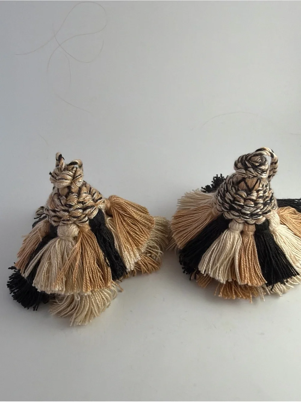 KeyTassel Fringe Vintage Multi Layer 3.5” Set of 2